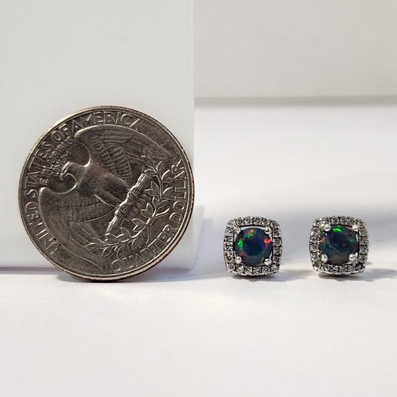 [SOLD/Update] REAL Australian Lightning Ridge Opal .90ctw 925 Stud Earrings - Picture 3 of 12